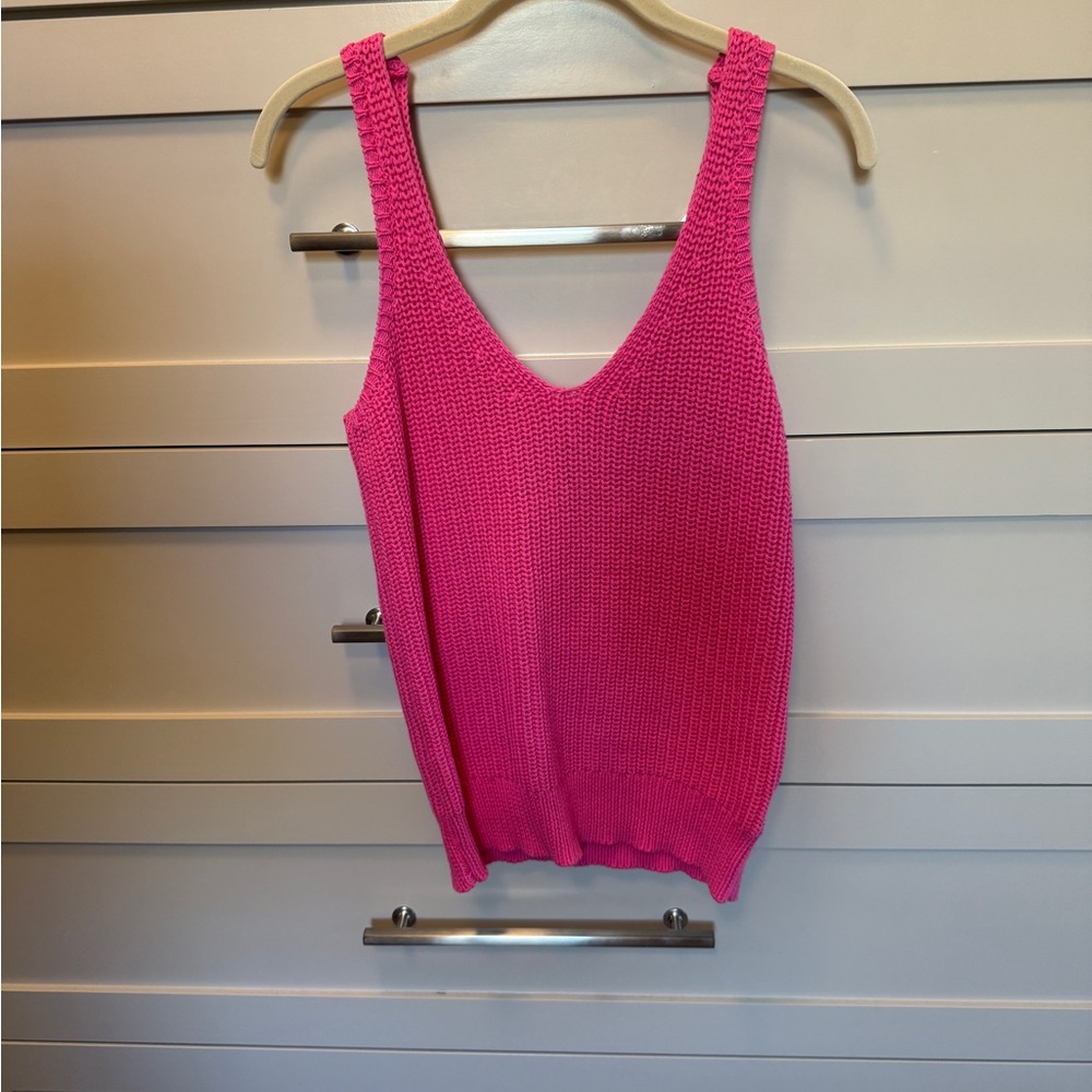 John + Jenn Fuchsia Knit Tank Top